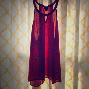 Coral sleeveless top